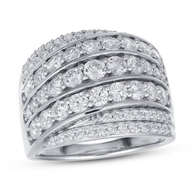 Diamond Anniversary Band 2 ct tw Round-cut 10K White Gold