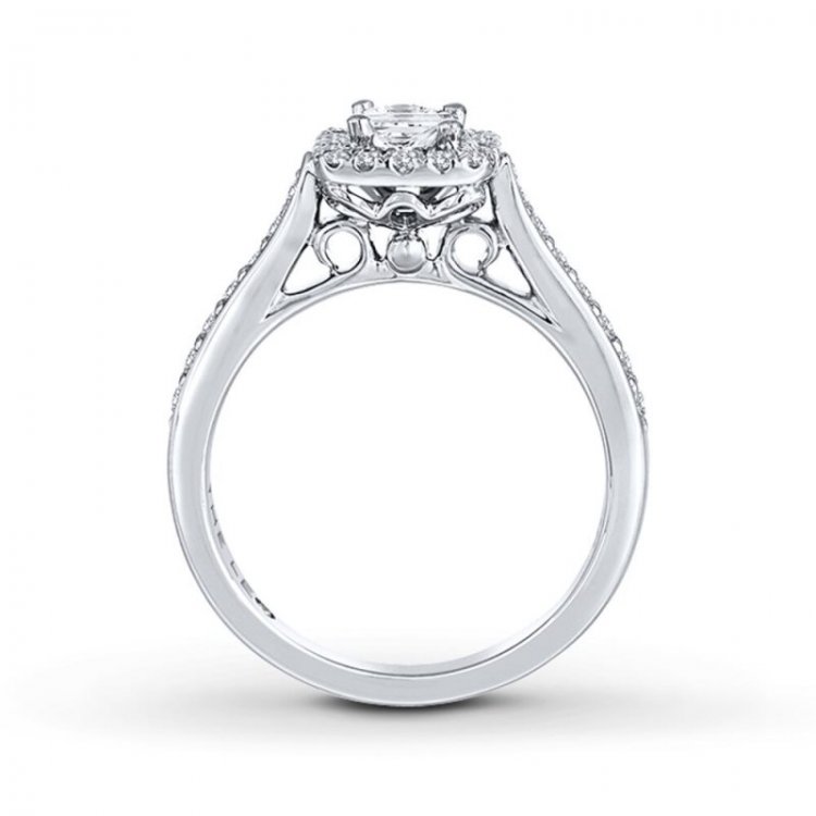 Leo Diamond Engagement Ring 3/4 ct tw 14K White Gold