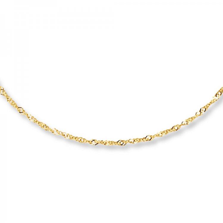 Singapore Necklace 10K Yellow Gold 18" Length