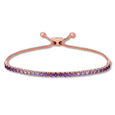 Le Vian Grape Amethyst Bolo Bracelet 14K Strawberry Gold