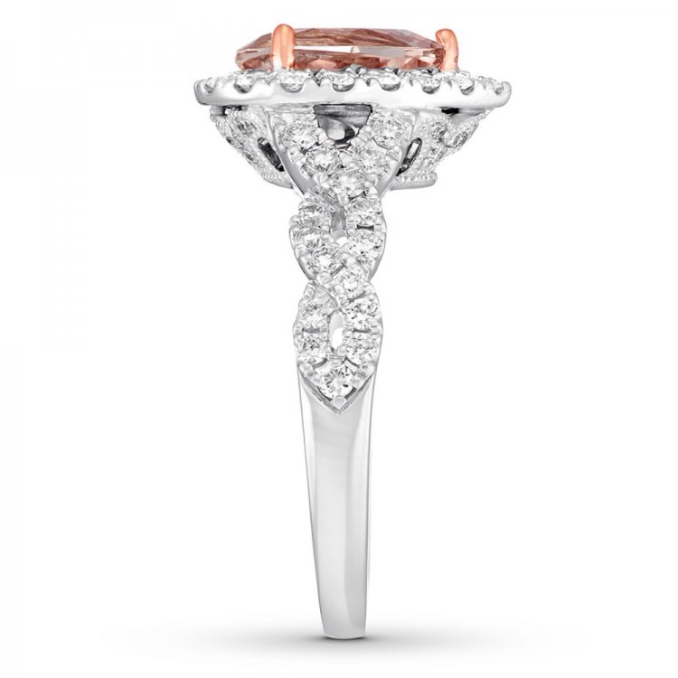 Neil Lane Morganite Engagement Ring 3/4 ct tw Diamonds 14K Gold