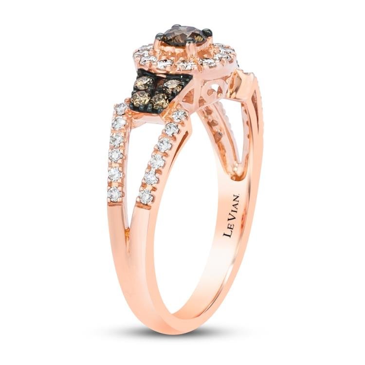 Le Vian Chocolate Diamond Ring 5/8 ct tw 14K Strawberry Gold