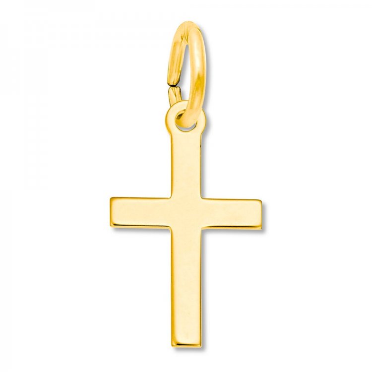 Cross Charm 14K Yellow Gold