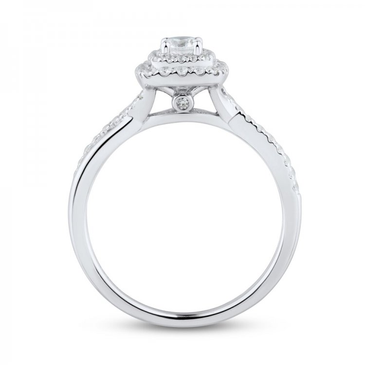 Diamond Engagement Ring 1/2 ct tw Round-cut 14K White Gold