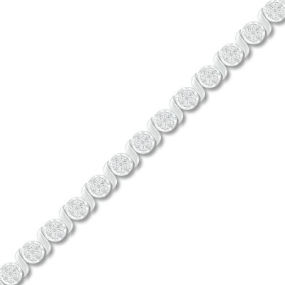 Diamond Bracelet 1/4 ct tw Sterling Silver 7.25