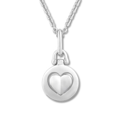 Signature Heart Necklace Sterling Silver 19" Length