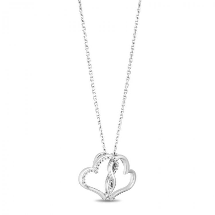 Hallmark Diamonds Heart Necklace 1/15 ct tw Sterling Silver