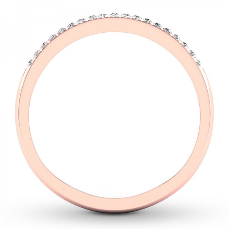 Diamond Wedding Band 1/15 ct tw Round-cut 10K Rose Gold