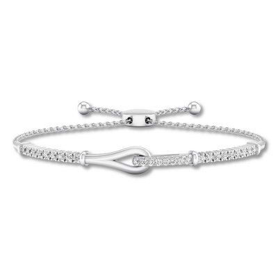 Love + Be Loved Diamond Bolo Bracelet 1 ct tw 14K White Gold