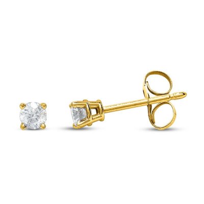 Diamond Earrings 1/2 ct tw Round-cut  14K Yellow Gold