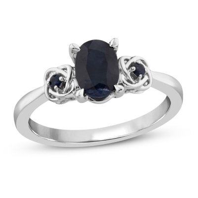 Center of Me Sapphire Ring 10K White Gold