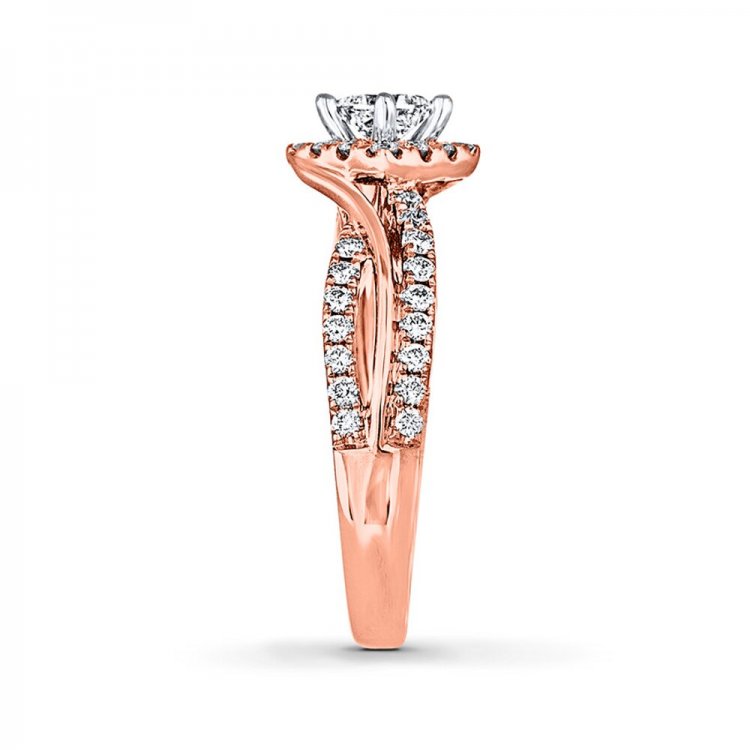 Leo Diamond Engagement Ring 3/4 ct tw 14K Rose Gold