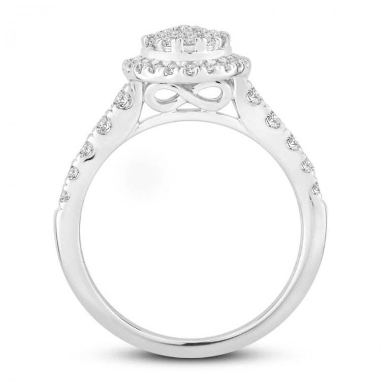 Diamond Engagement Ring 1 ct tw Round-cut 14K White Gold