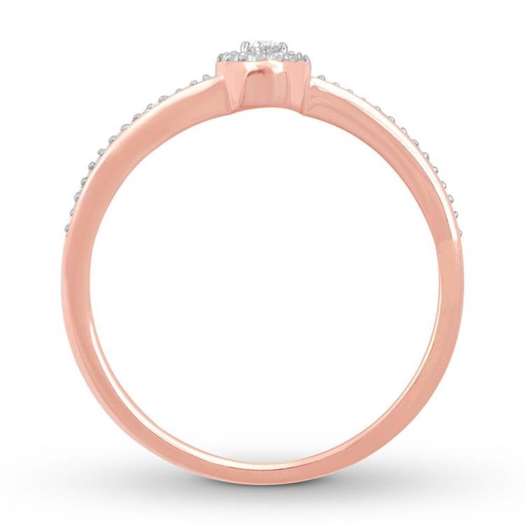 Diamond Ring 1/10 ct tw Round-cut 10K Rose Gold