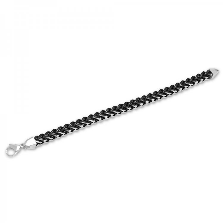 Men's Foxtail Chain Necklace & Bracelet Set Stainless Steel