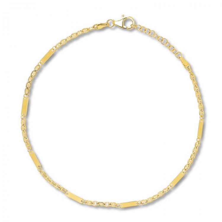 10K Yellow Gold Anklet 9