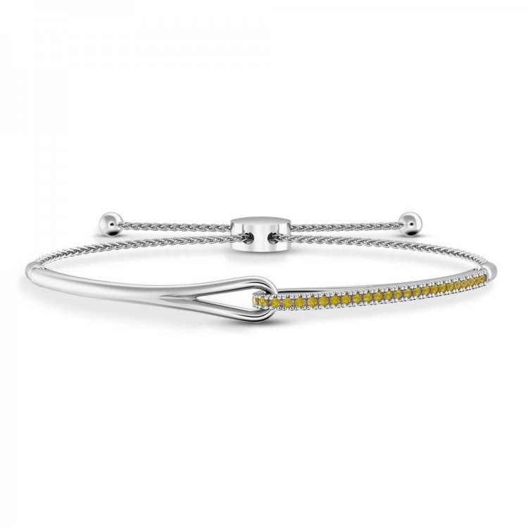 Love + Be Loved Citrine Bolo Bracelet Sterling Silver