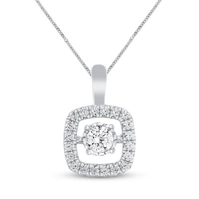 Unstoppable Love Necklace 1 ct tw 14K White Gold 19