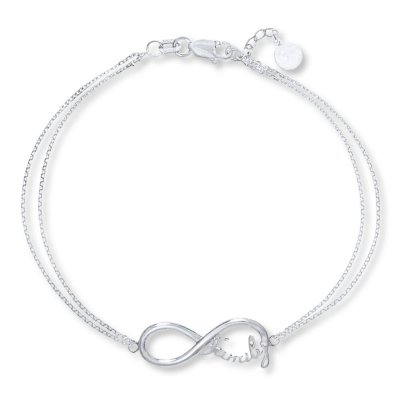 Infinity Family Sterling Silver Bracelet