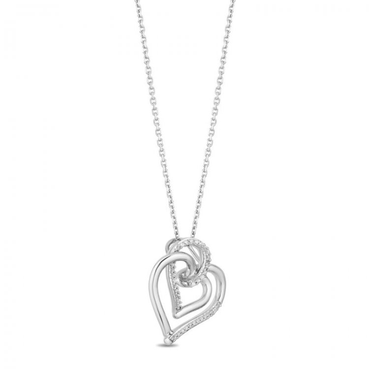 Hallmark Diamonds Heart Necklace 1/15 ct tw Sterling Silver