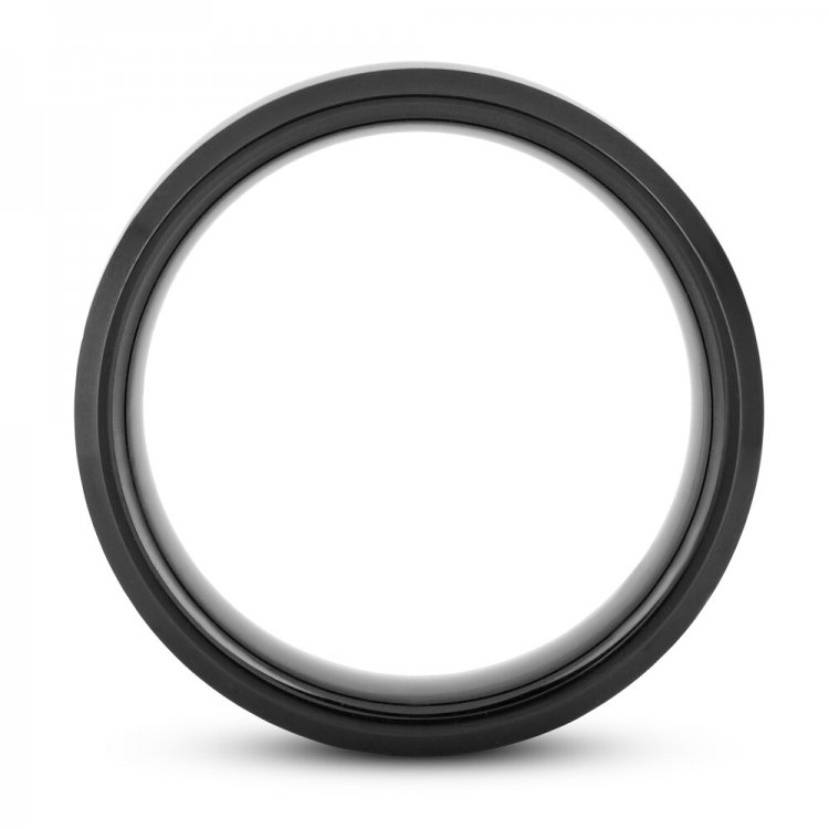 8mm Wedding Band Tungsten Carbide Black PVD