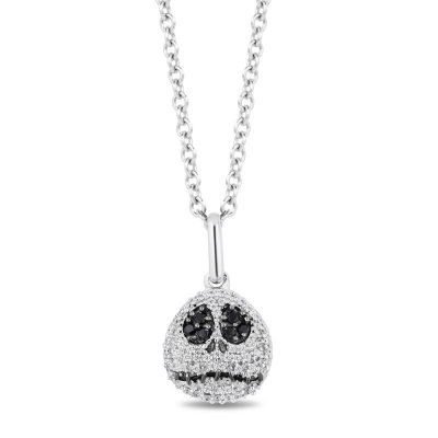 Treasures Nightmare Before Christmas Diamond Necklace 1/6 ct tw Sterling Silver 17