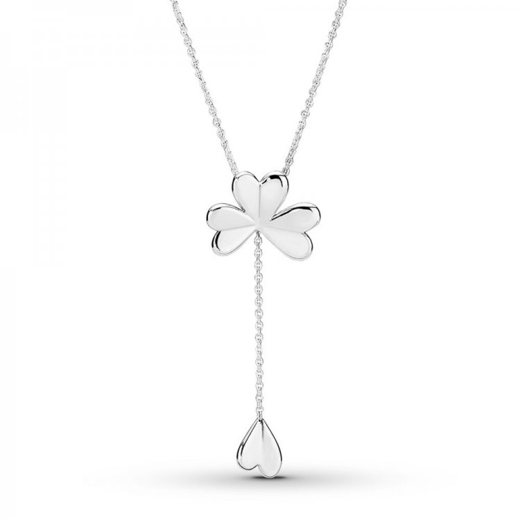 PANDORA 27.6" Necklace Lucky Four-Leaf Clover Sterling Silver