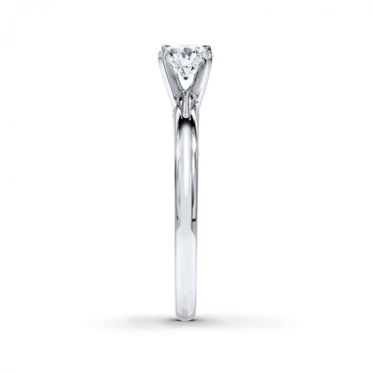 Leo Diamond Artisan Ring 1/2 Carat Diamond 14K White Gold