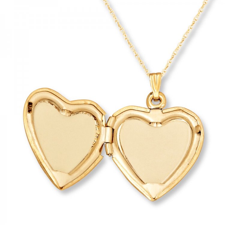 "Mom" Heart Locket 14K Yellow Gold