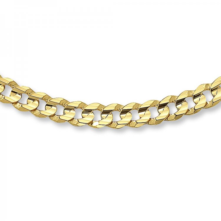 Curb Link Chain 10K Yellow Gold 22 Length