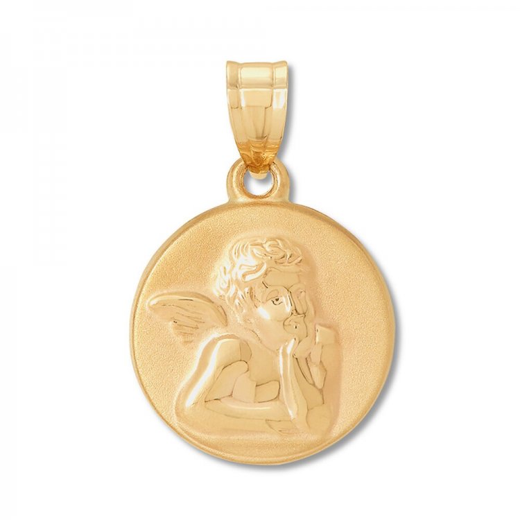 Guardian Angel Charm 10K Yellow Gold