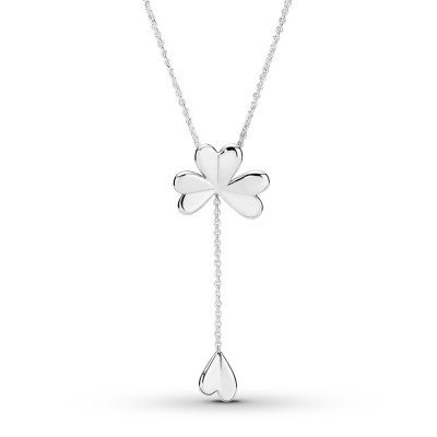 PANDORA 27.6" Necklace Lucky Four-Leaf Clover Sterling Silver