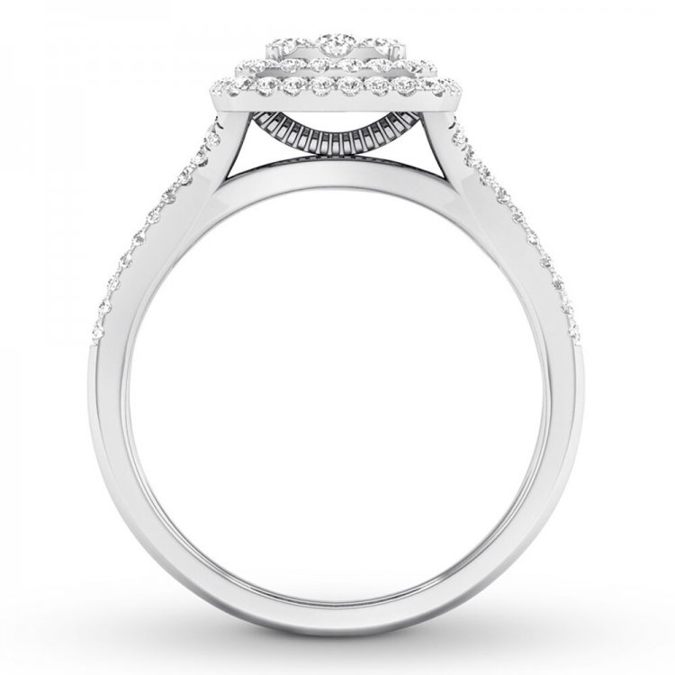 Diamond Engagement Ring 1/3 ct tw Round-cut 10K White Gold