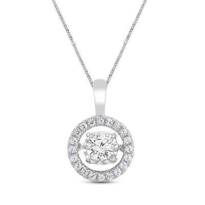 Unstoppable Love Necklace 1 ct tw 10K White Gold 19