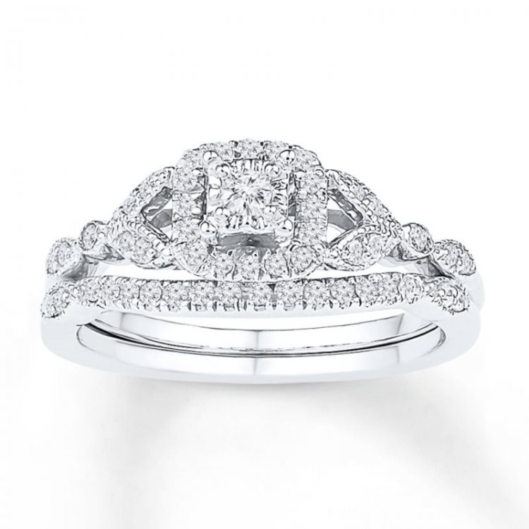 Diamond Bridal Set 1/3 carat tw 10K White Gold