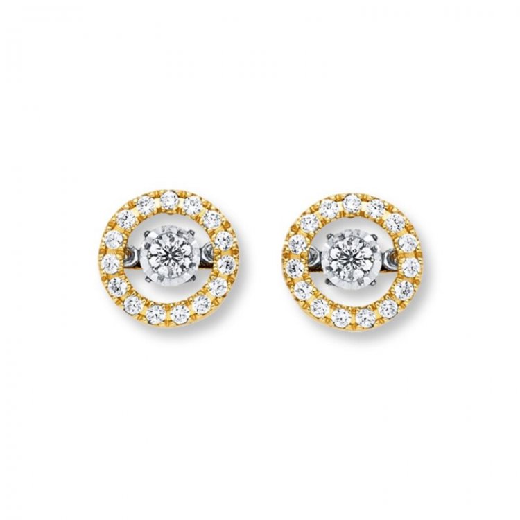 Unstoppable Love 1/2 ct tw Earrings 10K Yellow Gold