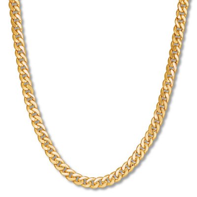 Men's Miami Cuban Link Necklace 10K Yellow Gold 24