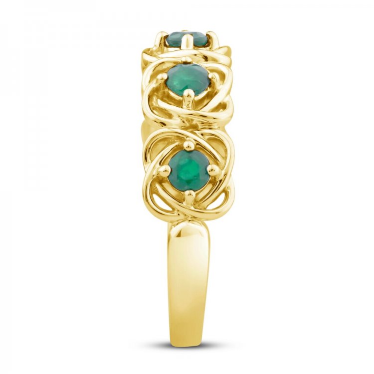 Center of Me Emerald Ring 10K Yellow Gold