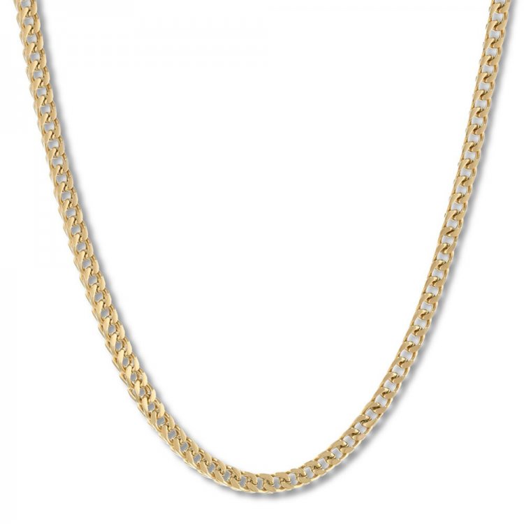 Men's Foxtail Chain Necklace Yellow Ion-Plated Stainless Steel