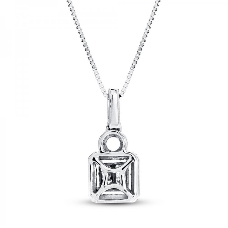 Diamond Necklace 1/4 ct tw Princess-cut 10K White Gold