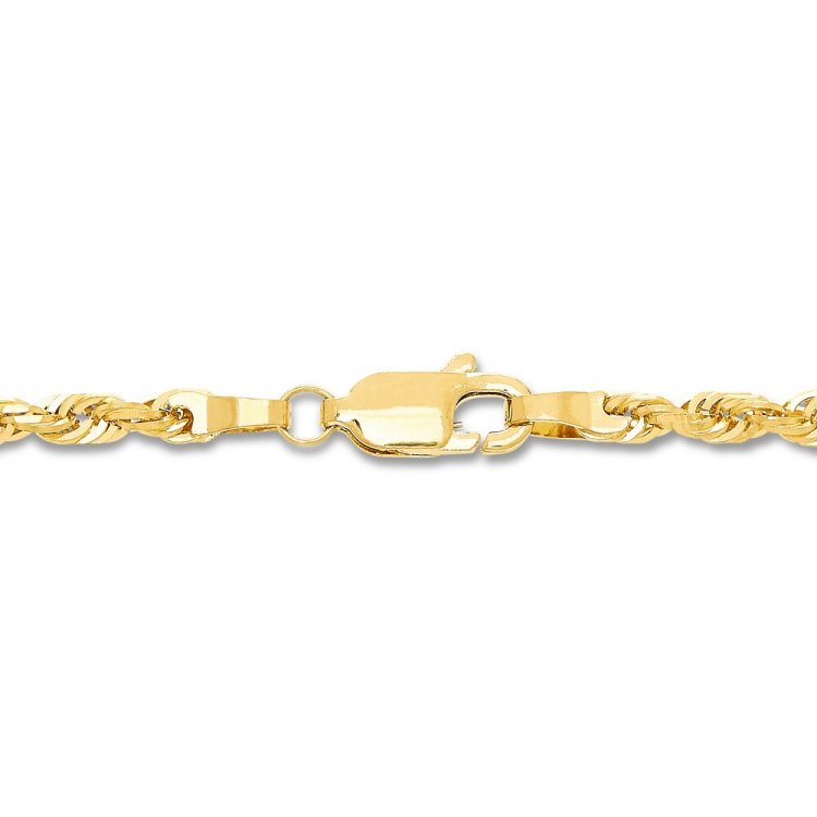 Mens Rope Chain 10K Yellow Gold 24