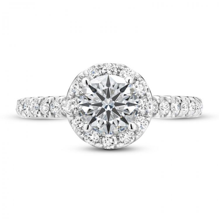 Previously Owned Tolkowsky Engagement Ring 1-3/8 ct tw Diamonds 14K White Gold