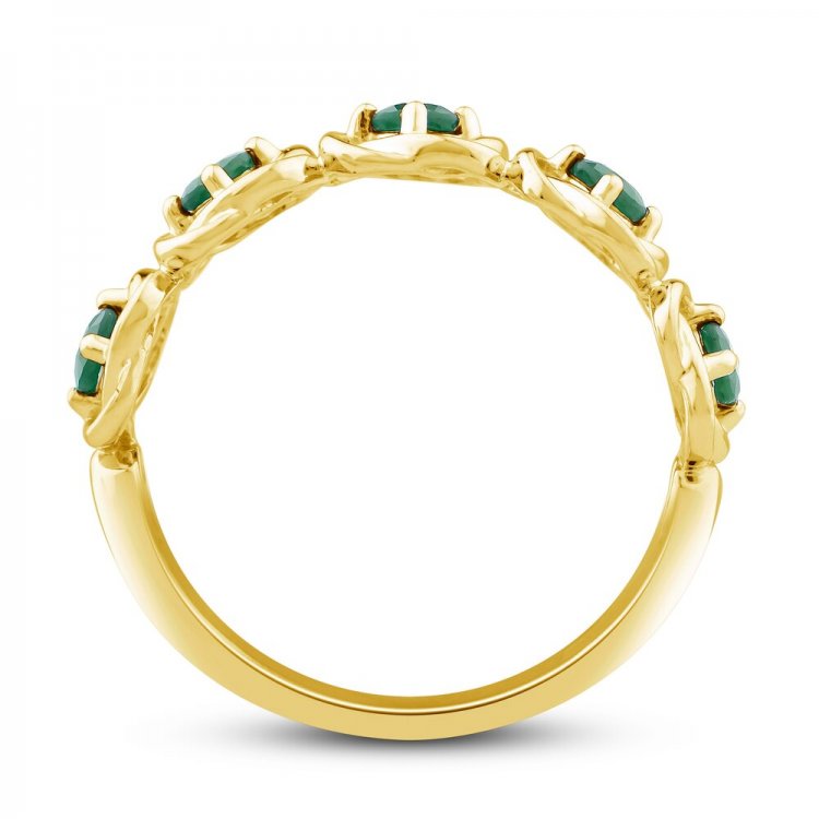 Center of Me Emerald Ring 10K Yellow Gold