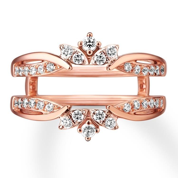 Diamond Enhancer Ring 3/8 ct tw Round-cut 14K Rose Gold