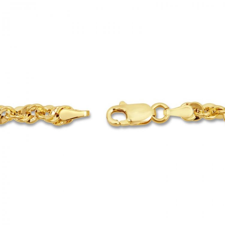 Rope Chain Bracelet 10K Yellow Gold 7.5