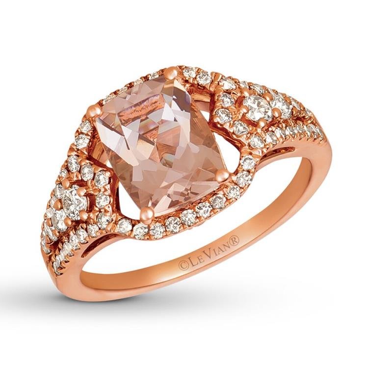 Le Vian Morganite Ring 5/8 Ct. tw Diamonds 14K Strawberry Gold