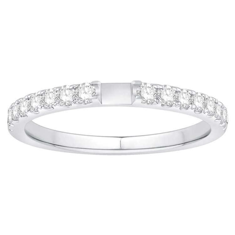 Diamond Ring Setting 3/8 ct tw Round-cut 14K White Gold