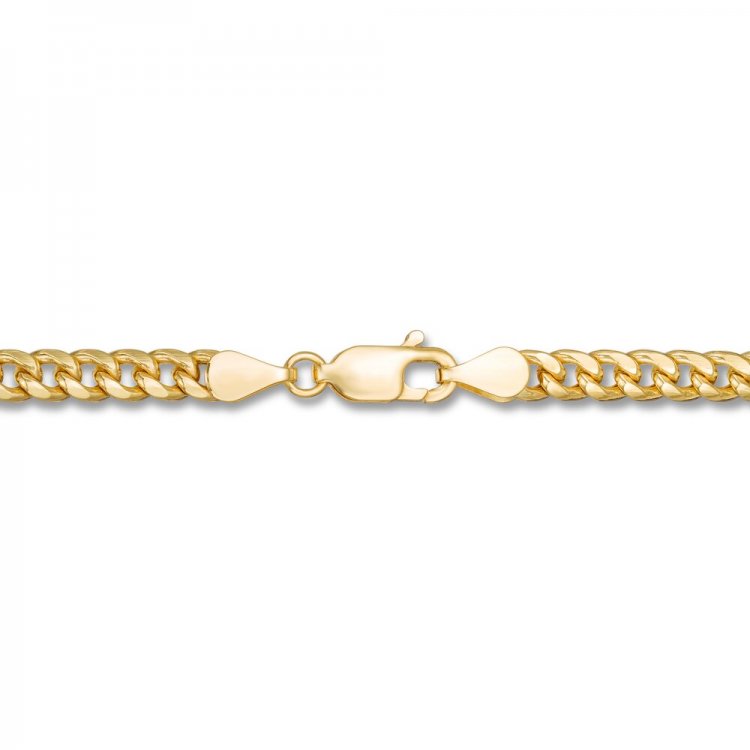 Cuban Chain Necklace 10K Yellow Gold 24"