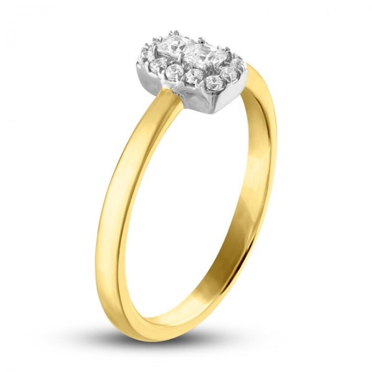 Forever Connected Diamond Ring 1/5 ct tw 10K Yellow Gold