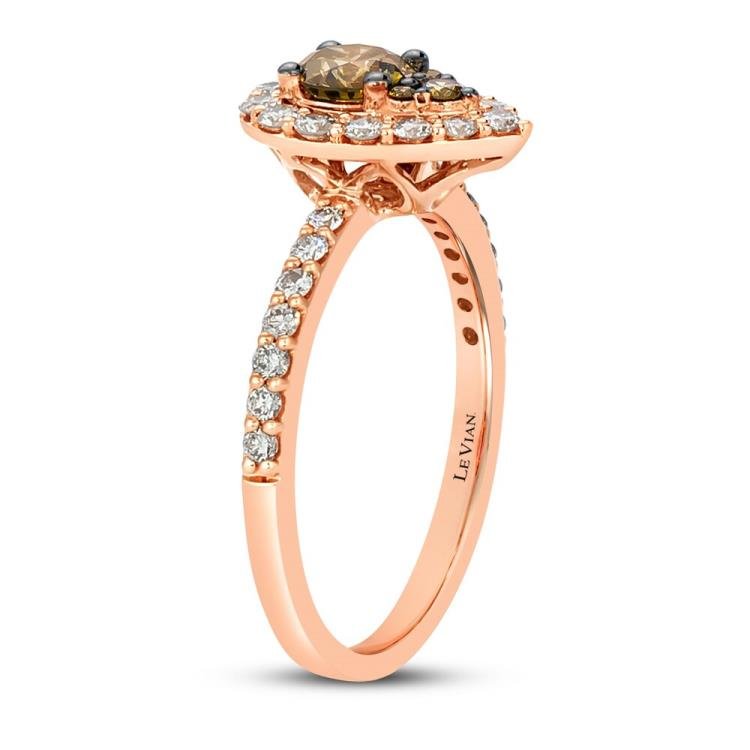 Le Vian Diamond Ring 7/8 ct tw 14K Strawberry Gold